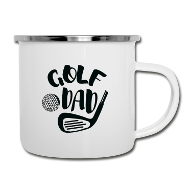 Geburtstagsgeschenk Vater Emaille Tasse - Golf Vater