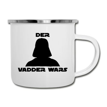 Geburtstagsgeschenk Vater Emaille Tasse - Der Vater wars Vektor