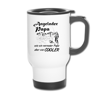 Geburtstagsgeschenk Vater Thermobecher - Angeln mit dem Vater - Spruch Geburtstagsgeschenk