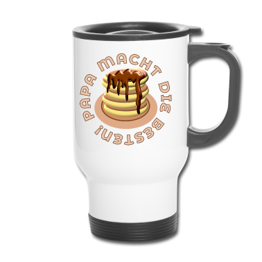 Geburtstagsgeschenk Vater Thermobecher - PAPA MACHT DIE BESTEN PFANNKUCHEN PANCAKES VATER