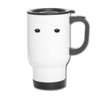 Geburtstagsgeschenk Vater Thermobecher - Bart Polizei Geschenk Geburtstagsgeschenk