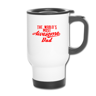 Geburtstagsgeschenk Vater Thermobecher - The world's most awesome Dad - rot