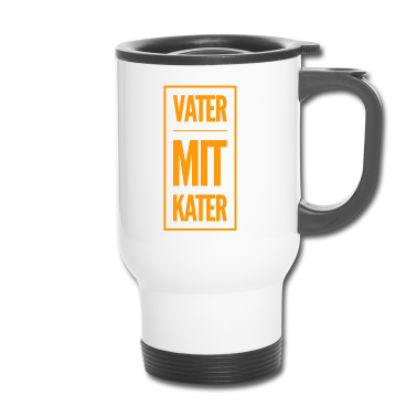 Geburtstagsgeschenk Vater Thermobecher - Vater mit Kater