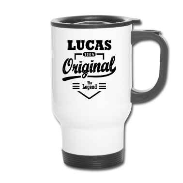 Geburtstagsgeschenk Vater Thermobecher - Name LUCAS personalisierte Geburtstagsgeschenk Weihnachten