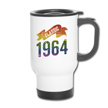 Geburtstagsgeschenk Vater Thermobecher - Klassische 1964 Regenbogen Farben Geburtstagsgeschenk