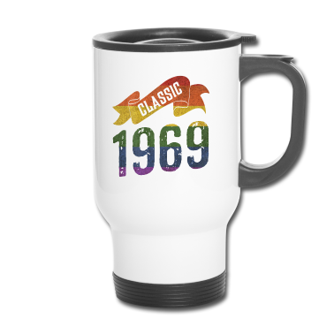 Geburtstagsgeschenk Vater Thermobecher - Klassische 1969 Regenbogen Farben Geburtstagsgeschenk