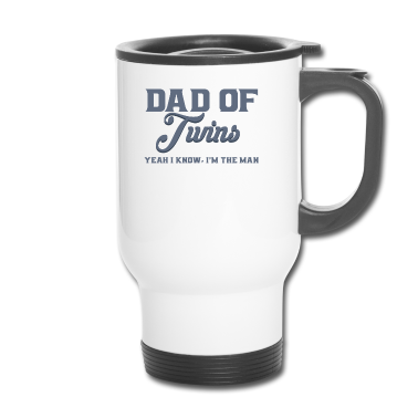 Geburtstagsgeschenk Vater Thermobecher - Vater von Zwillingen !