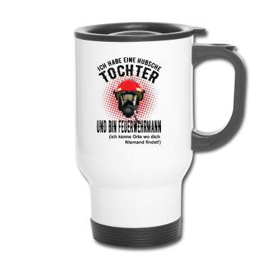 Geburtstagsgeschenk Vater Thermobecher - Vater Feuerwehrmann Und Tochter