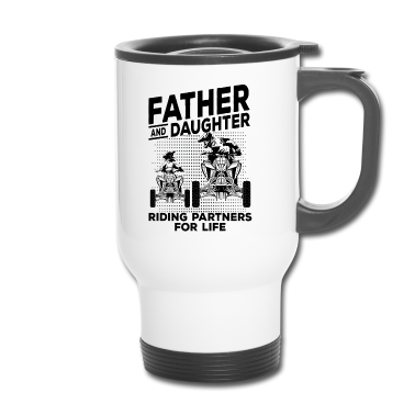 Geburtstagsgeschenk Vater Thermobecher - Quad Vater Tochter