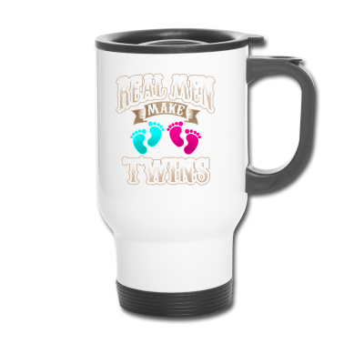 Geburtstagsgeschenk Vater Thermobecher - Eltern von Zwillingen Vater Geschenk