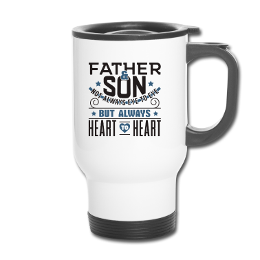 Geburtstagsgeschenk Vater Thermobecher - Vater Shirt Lustig Immer Herz an Herz