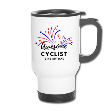 Geburtstagsgeschenk Vater Thermobecher - Ehrfürchtig Radfahrer. Wie mein Vater.