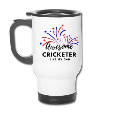 Geburtstagsgeschenk Vater Thermobecher - Ehrfürchtig Cricketer. Wie mein Vater