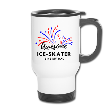 Geburtstagsgeschenk Vater Thermobecher - Ehrfürchtig Eisläufer. Wie mein Vater