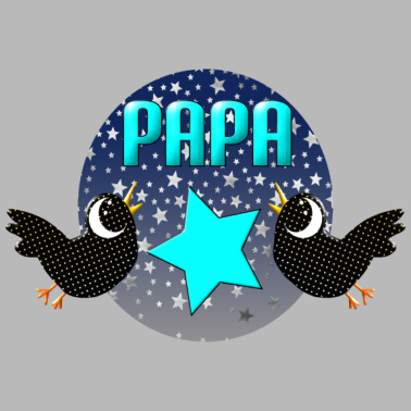 Motiv Papa werden Vatertag Familie Sternenhimmel Raben