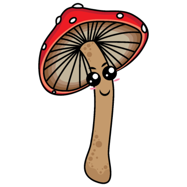 Motiv Roter Pilz-Cartoon