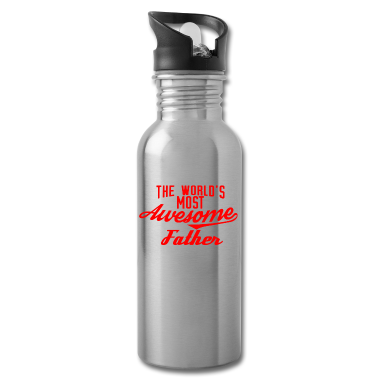 Geburtstagsgeschenk Vater Trinkflasche - The world's most awesome Father - rot