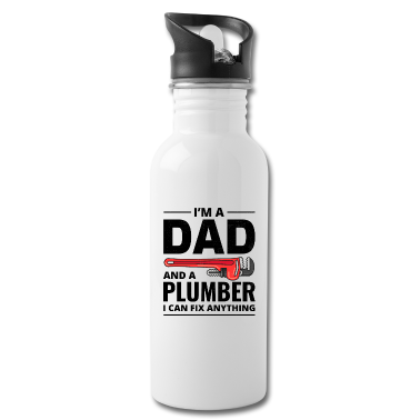 Geburtstagsgeschenk Vater Trinkflasche - Klempner Klempner Handwerker Pipefitter Papa Vater
