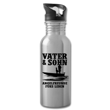 Geburtstagsgeschenk Vater Trinkflasche - Vater und Sohn Angeln