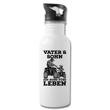 Geburtstagsgeschenk Vater Trinkflasche - Quad Vater Sohn