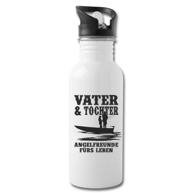 Geburtstagsgeschenk Vater Trinkflasche - Vater und Tochter Angeln