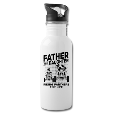 Geburtstagsgeschenk Vater Trinkflasche - Quad Vater Tochter