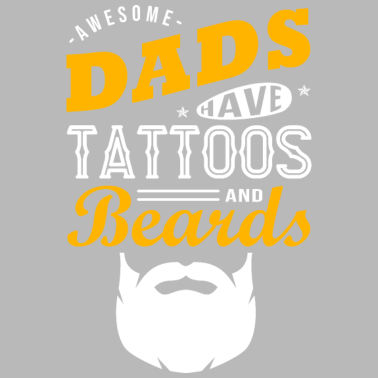 Motiv Ehrfürchtige Väter haben Tätowierungen und Bartweihnachtsgeschenk