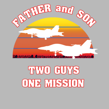 Motiv Kampfjet Vater & Sohn Düsenflieger Geschenk Vater