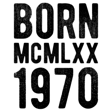 Motiv Born MCMLXX 1970 schwarz Geburtstagsgeschenk