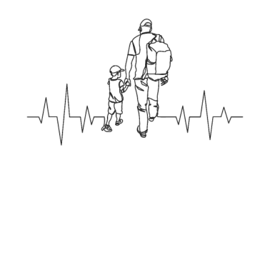 Motiv Vater und Sohn Herzschlag