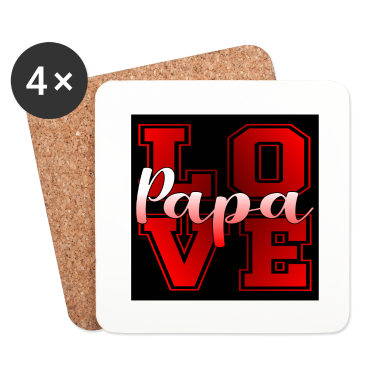Geburtstagsgeschenk Vater Untersetzer - PAPA LOVE VATERTAG GEBURTSTAGSGESCHENKE VATER