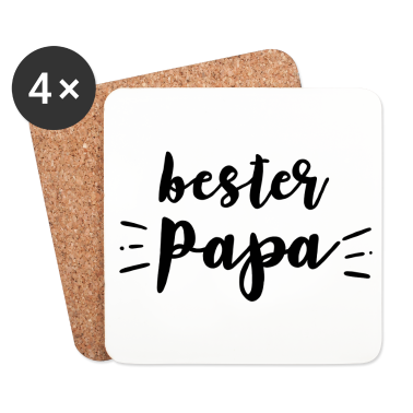 Geburtstagsgeschenk Vater Untersetzer - Bester Papa Vater Design