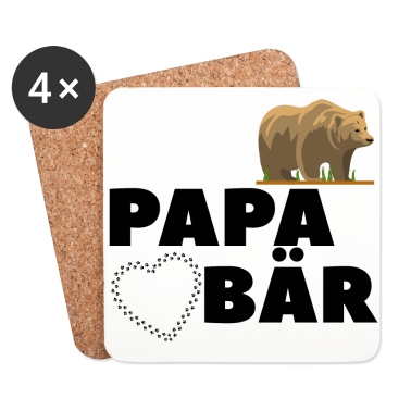 Geburtstagsgeschenk Vater Untersetzer - Papa Bär Baer Stolzer Papa Vater Familie
