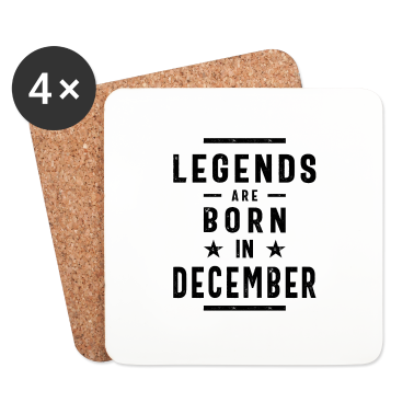 Geburtstagsgeschenk Vater Untersetzer - Geburtstagsgeschenk-Legenden werden im Dezember geboren