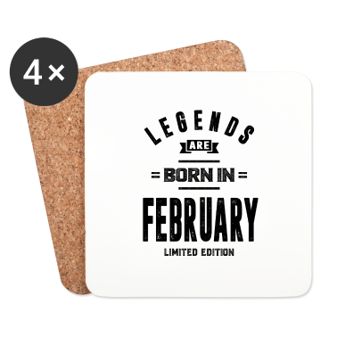 Geburtstagsgeschenk Vater Untersetzer - Geburtstagsgeschenk-Legenden werden im Februar geboren