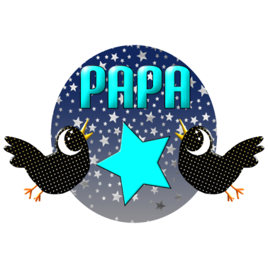 Motiv Papa werden Vatertag Familie Sternenhimmel Raben