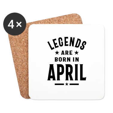 Geburtstagsgeschenk Vater Untersetzer - April Geburtstagsgeschenk Legenden werden im April geboren