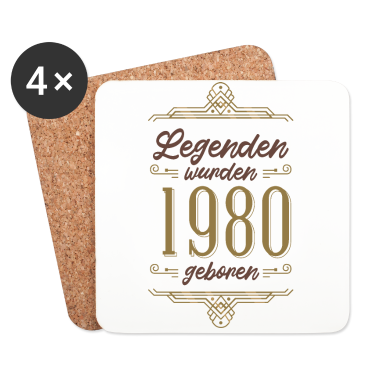 Geburtstagsgeschenk Vater Untersetzer - Geschenk 40. Geburtstag - Legenden 1980er Jahre