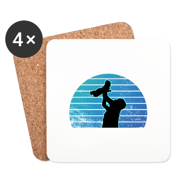 Geburtstagsgeschenk Vater Untersetzer - Vater und Tochter