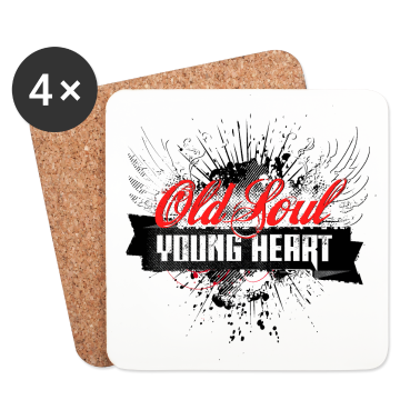 Geburtstagsgeschenk Vater Untersetzer - Alte Seele, junges Herz, Geburtstagsgeschenk