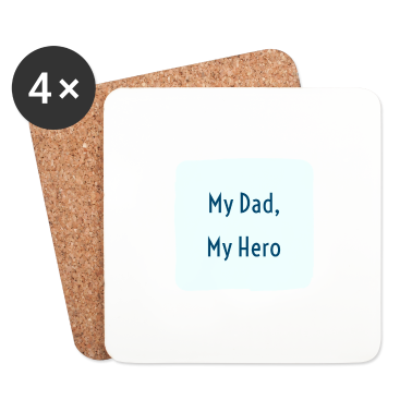 Geburtstagsgeschenk Vater Untersetzer - Mein Vater ist mein Held