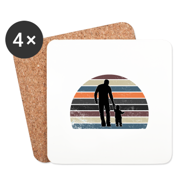 Geburtstagsgeschenk Vater Untersetzer - Vater und Tochter