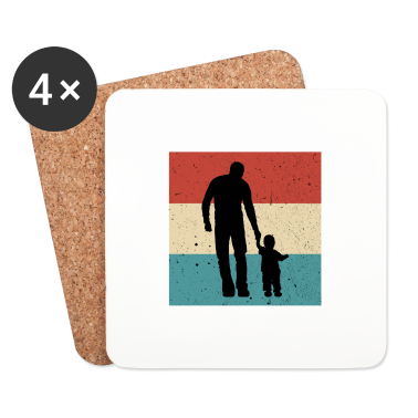 Geburtstagsgeschenk Vater Untersetzer - Vater und Tochter
