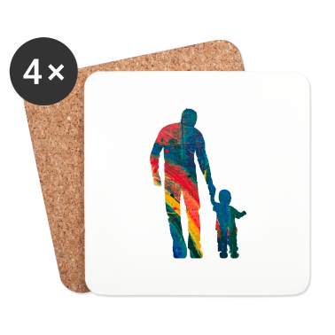 Geburtstagsgeschenk Vater Untersetzer - Vater und Tochter
