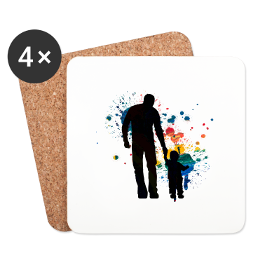 Geburtstagsgeschenk Vater Untersetzer - Vater und Tochter