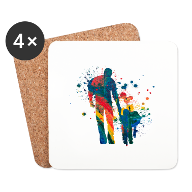 Geburtstagsgeschenk Vater Untersetzer - Vater und Tochter