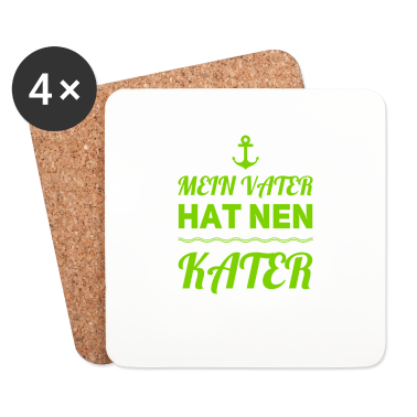 Geburtstagsgeschenk Vater Untersetzer - Mein Vater ist ein Katzenfreund