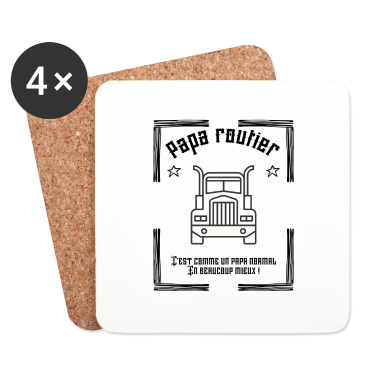 Geburtstagsgeschenk Vater Untersetzer - Vater auf der Straße