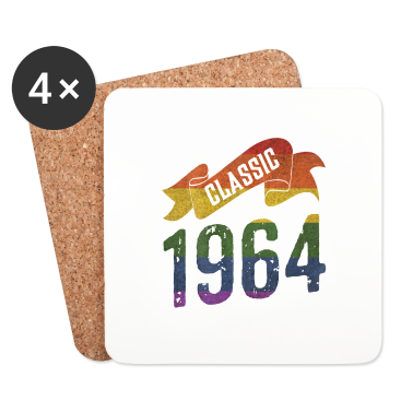 Geburtstagsgeschenk Vater Untersetzer - Klassische 1964 Regenbogen Farben Geburtstagsgeschenk