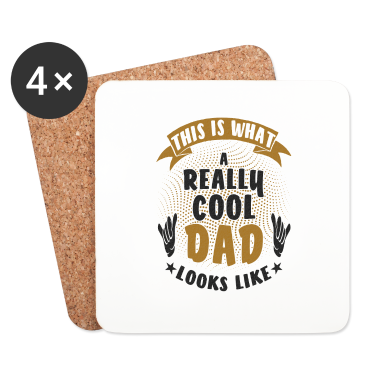 Geburtstagsgeschenk Vater Untersetzer - So Sieht Ein Wirklich Cooler Vater Aus